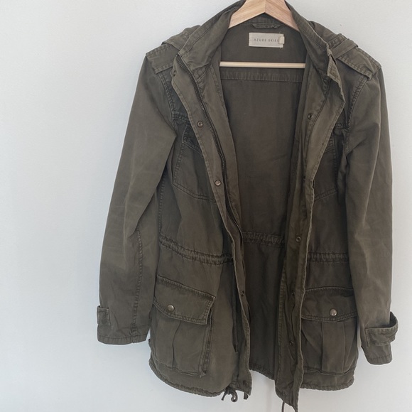 Aritzia Jacket - Azure Skies Trooper Jacket Utility Parka Army Green size xs - Picture 6 of 7